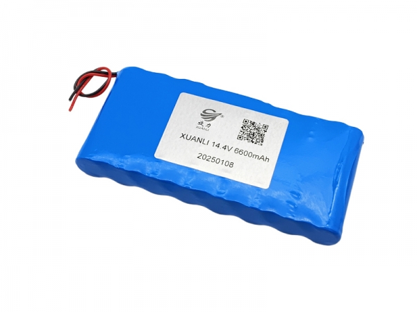 14.4V 6600mAh cylindrical lithium battery | 18650 4S2P lithium battery