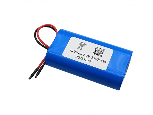 7.2V 3300mAh cylindrical lithium battery | 18650 lithium battery